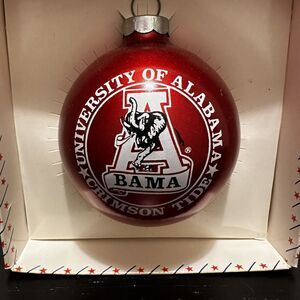 Vtg Alabama Football Old Style Block A Logo Topperscot‎ Christmas Tree Ornament